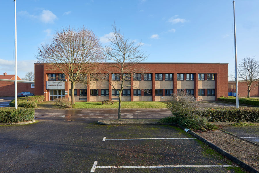 Warwick House fronting industrial units to let at Warwick House Business Park